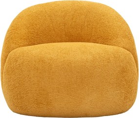Кресло от букле в цвят горчица Ginerva – Mauro Ferretti