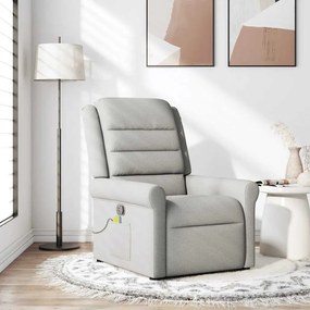 4015655 vidaXL Масажен стол за лежанка Cloud Grey Fabric
