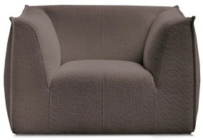 Кафяво кресло от прежда с примки от букле Giorgia – Bobochic Paris