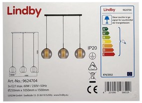 Lindby - Пендел YELA 3xE27/60W/230V