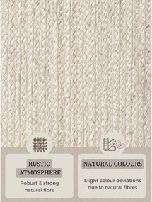Кремав двустранен/ръчно изработен ютен килим 160x230 cm Braided – Hanse Home
