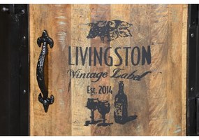 Черен метален шкаф за вино за 9 броя бутилки, 60x85 cm Luni – Interia Home &amp; Living