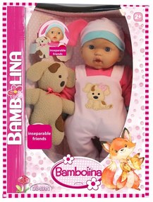 Bambolina - Кукла меко тяло с кученце 41см. BD1874