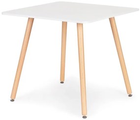 Бяла кухненска маса 80 x 80 cm