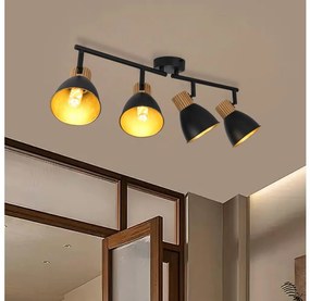 Brilagi - Точково осветително тяло ODENSE 4xE14/10W/230V каучукова дървесина/черно