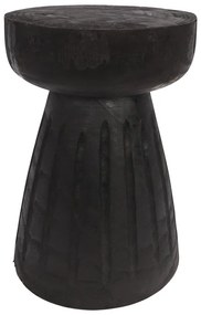 Черно градинско столче от дърво пауловния Borre - WOOOD