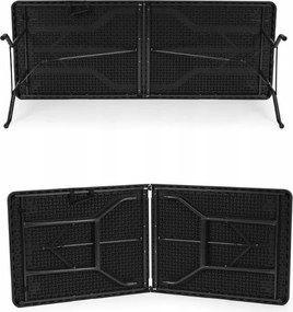 Сгъваема маса за кетъринг 180 см - черна