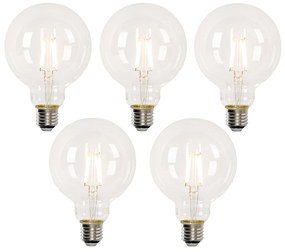 Комплект от 5 интелигентни LED крушки E27 G95 4.5W 470lm 2700-6500K