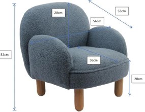 Бежов детски стол от прежда с примки от букле Rocky – Vipack