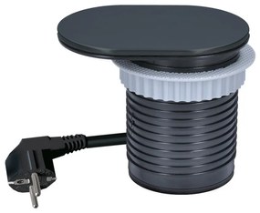Solight PP124USBC-B - Колона с контакти за маса 1x230V + USB-A + USB-C