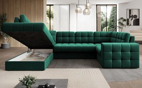 Ъглов диван Bale U-Зелен-Ляв