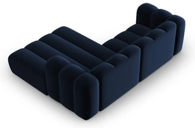 Тъмносин ъглов диван (десен ъгъл) Lupine – Micadoni Home