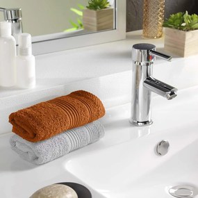 Теракотена памучна кърпа от тери 30x50 cm Tendresse – douceur d'intérieur