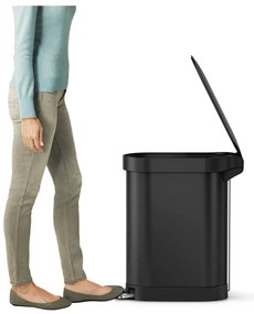 Стоманен кош за отпадъци с педали 45 л Slim - simplehuman
