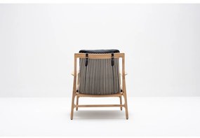 Кожен фотьойл в черно-натурален цвят Dedo - Gazzda