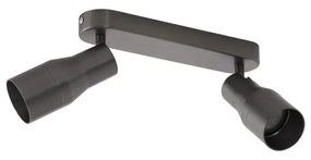 Кръгъл таванен прожектор тъмно сив GU10 50mm 2-светлинен - Stanley