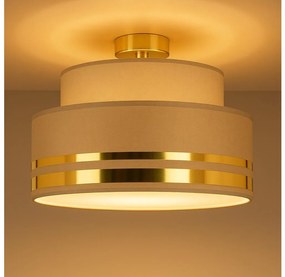 Плафон TAMI 1xE27/60W/230V Ø 40 см кафяв/златист