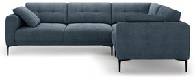Тъмносин ъглов диван (десен ъгъл/L форма) Bemy – Micadoni