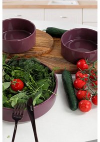 Комплект от 3 лилави керамични купи, ø 21 см - My Ceramic