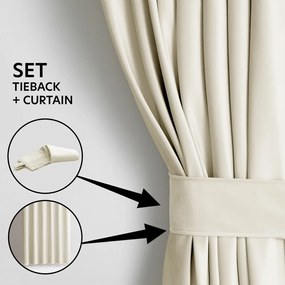 Кремаво dimout перде 140x245 cm Pleat – Restilo