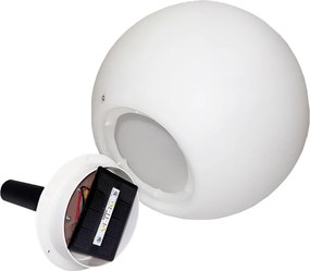 Комплект от 3 бели външни подови лампи с LED слънчеви IP44 - Ludger