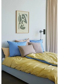 Синьо и жълто памучно спално бельо Line II., 140 x 220 cm - Hübsch