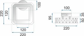 Аплик Кристален LED APP415-W APP416-W