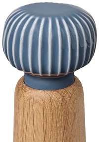 Мелничка за подправки от дъбово дърво с антрацитен детайл от порцелан Hammershoi, височина 13 см Hammershøi - Kähler Design