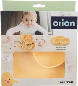 Жълта силиконова детска чиния 19x19,5 cm Chicken – Orion