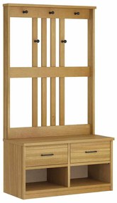 4010491 vidaXL L Дърво за антре SANDNES 87x40x159,5 cm масивна дървесина бор