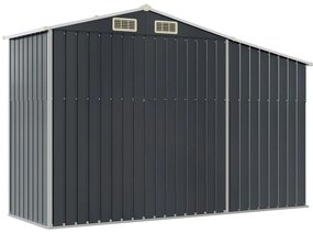Градинска барака антрацит 277x93x179 см поцинкована стомана