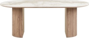 Трапезна маса с плот от имитация на мрамор 100x210 cm Athens – House Nordic