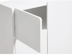 Бяло шкафче 80x100x40 cm Bera – Unique Furniture