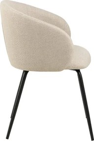 ЦЛЯРА Бежово (тъкан Басэл 24)/черни крака - МОДЕРЕН ТАПИЦИРАН СТОЛ ЛОФТ ЗА ДНЕВНА/ТРАПЕЗАРИЯ/ОФИС