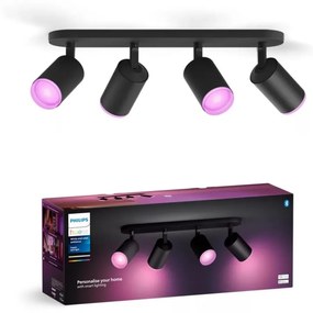 Philips - LED RGBW Димируем спот Hue FUGATO 4xGU10/4,2W/230V черен