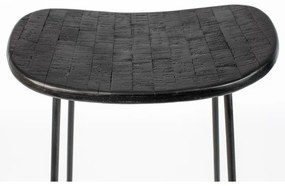 Черен бар стол 2 бр. (височина на седалката 62 cm) Tangle – White Label