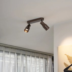 Кръгъл таванен прожектор тъмно бронзов GU10 50mm 2-светлинен - Stanley