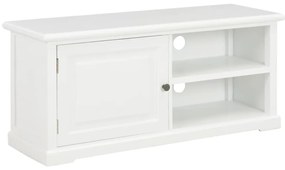Sonata ТВ шкаф, бял, 90x30x40 cм, дърво