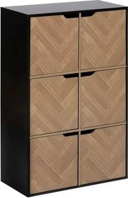 Рафт 5five Mix'n Door Chevrons, 6 отделения, Черен