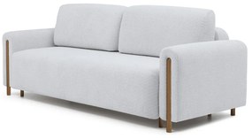 Сив сгъваем/с място за съхранение диван от прежда с примки от букле 244 cm Arcadova – ELTAP