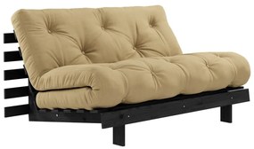 Сгъваем диван в цвят горчица 140 cm Roots Black Night – Karup Design