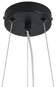 Бохемски висящ лампион черен с цветни цветя синьо и бяло - Flower Power