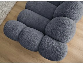 Тъмносив диван от прежда с примки от букле 232 cm Hippolyte – Bobochic Paris