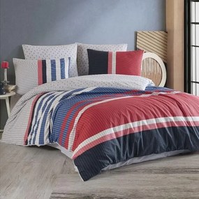 ЛУКСОЗНО ЕДИНИЧНО СПАЛНО БЕЛЬО "ФРАНК" В ЧЕРВЕНО /BAHAR TEXTILE/