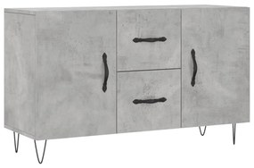 828168 vidaXL Сайдборд, бетонно сив, 100x36x60 см, инженерно дърво