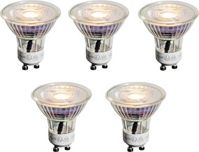 Комплект от 5 GU10 50mm LED крушки прозрачни 3.5W 330 lm 3000K