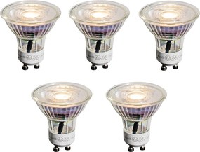 Комплект от 5 GU10 50мм прозрачни LED крушки 3.5W 330 lm 3000K