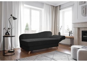 Антрацитен шезлонг от рипсено кадифе (десен ъгъл) Chic Charlotte – Miuform