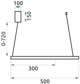 Висящ пендел Black Ring led + дистанционно управление APP692-30-50