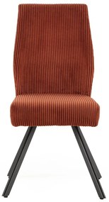 Оранжеви велурени трапезни столове в комплект 2 бр. Anibal – Marckeric